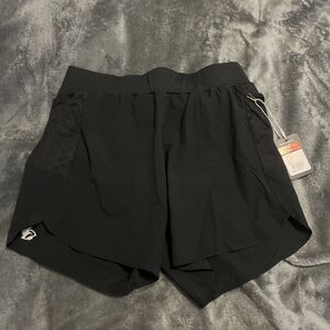 SMALL Rabbit Running Shorts Men black  5" LOW RISE SEMI RELAXED
